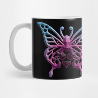 Wolf and butterfly 3d super soft blend drawing cute cool colorful Mug